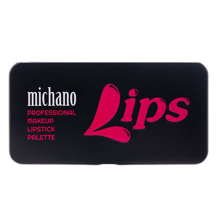 رژلب-پالتی-میچانو-MICHANO-lipstick-palette-3 پالت رژلب 18 رنگ حرفه ای میچانو (MICHANO PROFESSIONAL MAKEUP LIPSTICK PALETTE) - Image 1