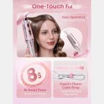 فر کننده مو اتوماتیک (کرلی) صورتی شیگلم (SHEGLAM Cupid's Charm One Touch Instant Curler) - Image 6