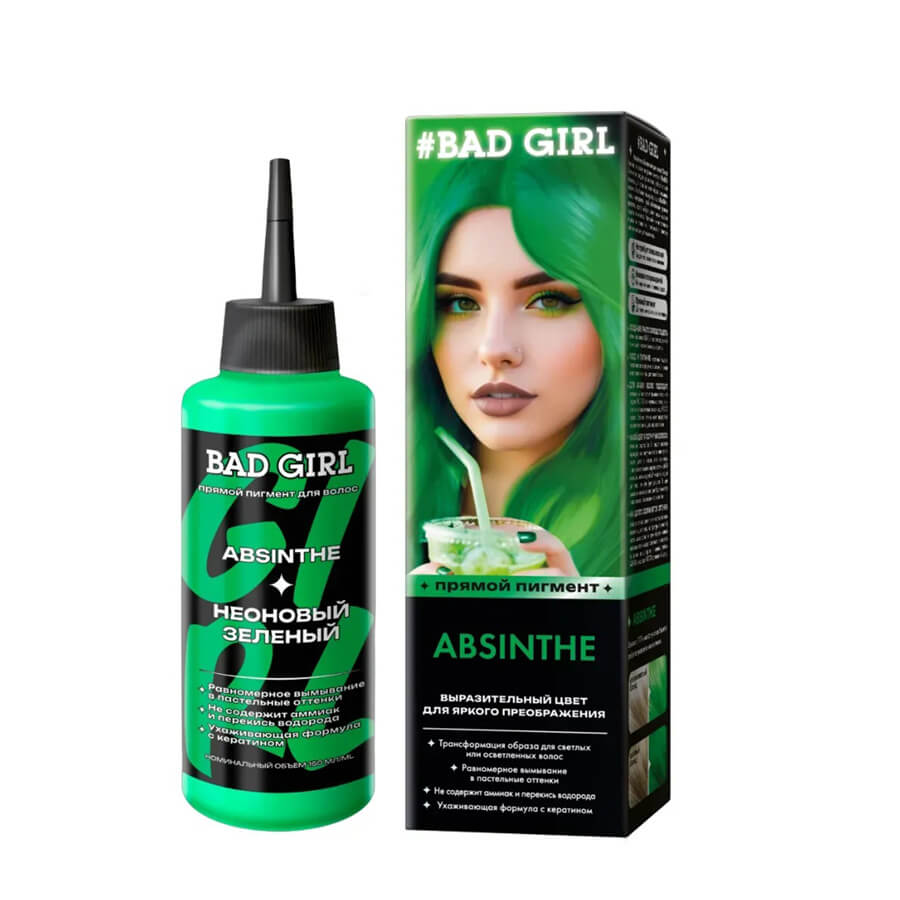 ab11_10_11zon رنگ مو نیمه دائمی بد گرل مدل آبسنت (BAD GIRL Color ABSINTHE) - Image 1